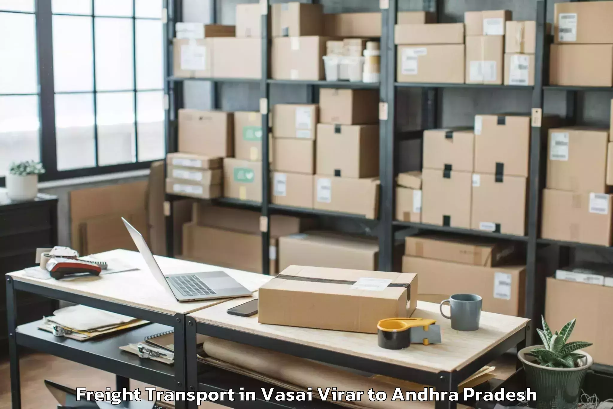 Easy Vasai Virar to Konthamuru Freight Transport Booking